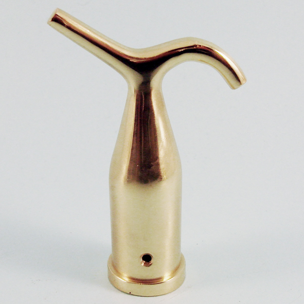 THD163/PB • For 25mm Pole • Polished Brass • Hook for Sash Pole